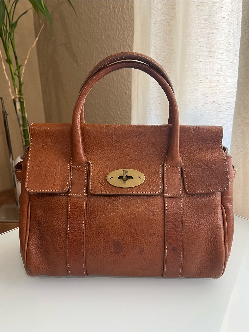 MULBERRY SMALL BAYSWATER OAK LEATHER VINTAGE PATINA